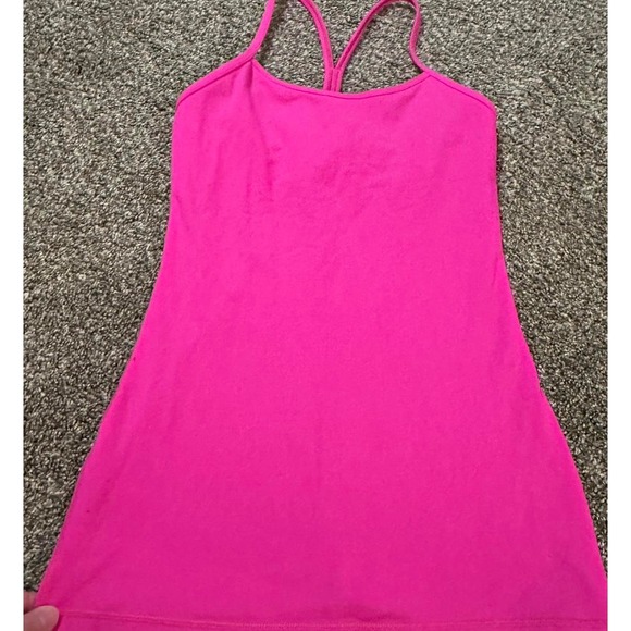 Hot Pink Racerback Tank Top Sleeveless Athletic Activewear Y2K - Picture 1 of 1